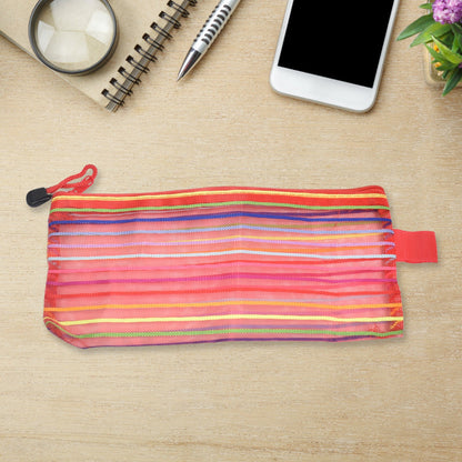 Transparent Mesh Pouch – Multi-Purpose Zipper Organizer – close-up