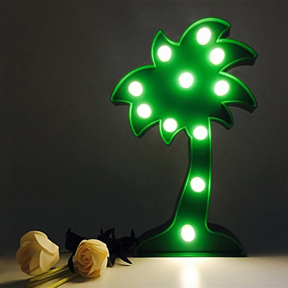 Coconut Tree LED Night Light – Romantic Table Lamp Decor – alternate view