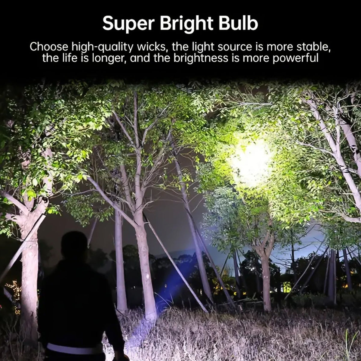 Rechargeable LED Flashlight – Portable 7-LED COB Torch – detail view