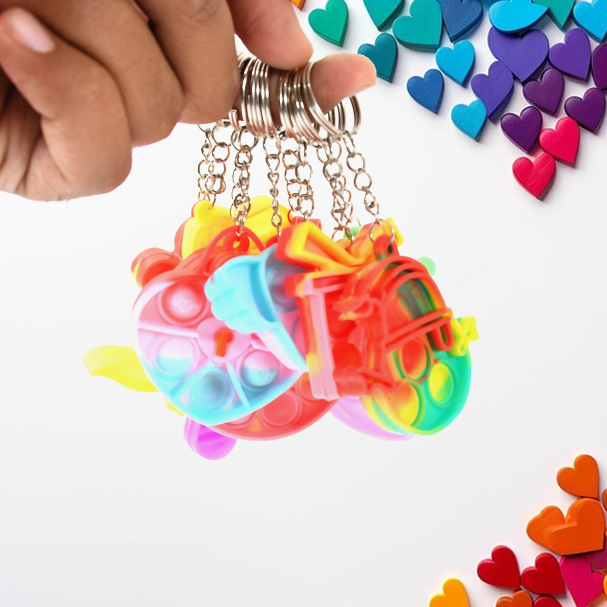 Pop It Keychain – Stress Relief Fidget Toy for Kids – detail view