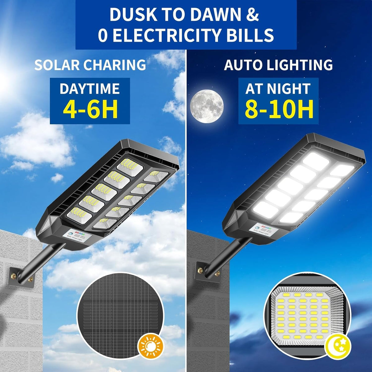 Solar LED Street Light – High-Powered Motion Sensor – view 6