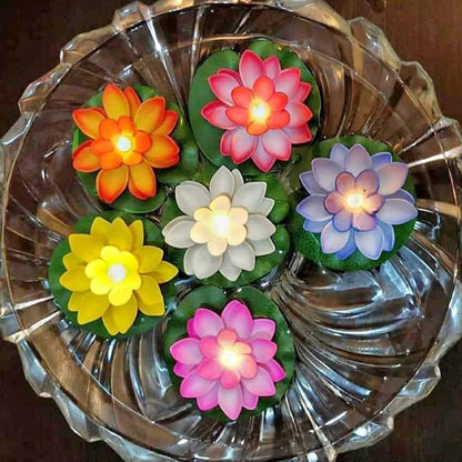 Floating Lotus LED Candles – Smokeless & Waterproof (Pack – view 9