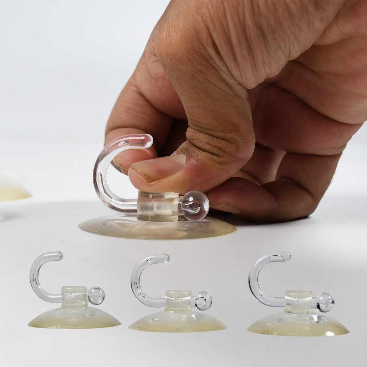 Transparent Suction Cup Hooks Drill Free Wall Hook – close-up