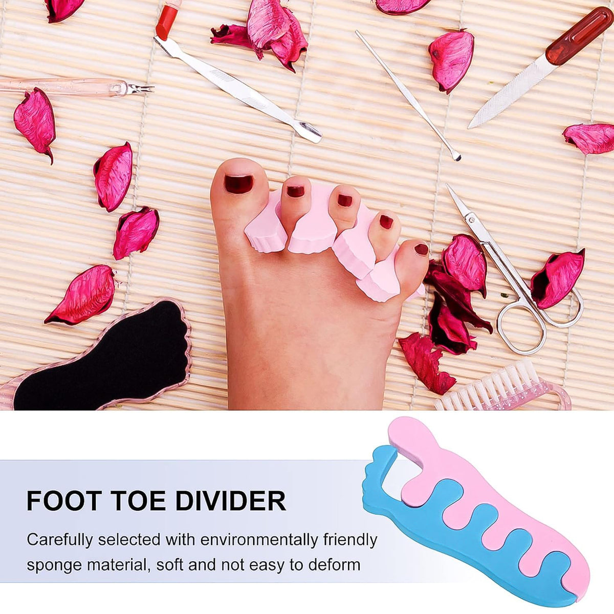 Toe Separators Sponge – Comfort & Alignment Pair – detail view