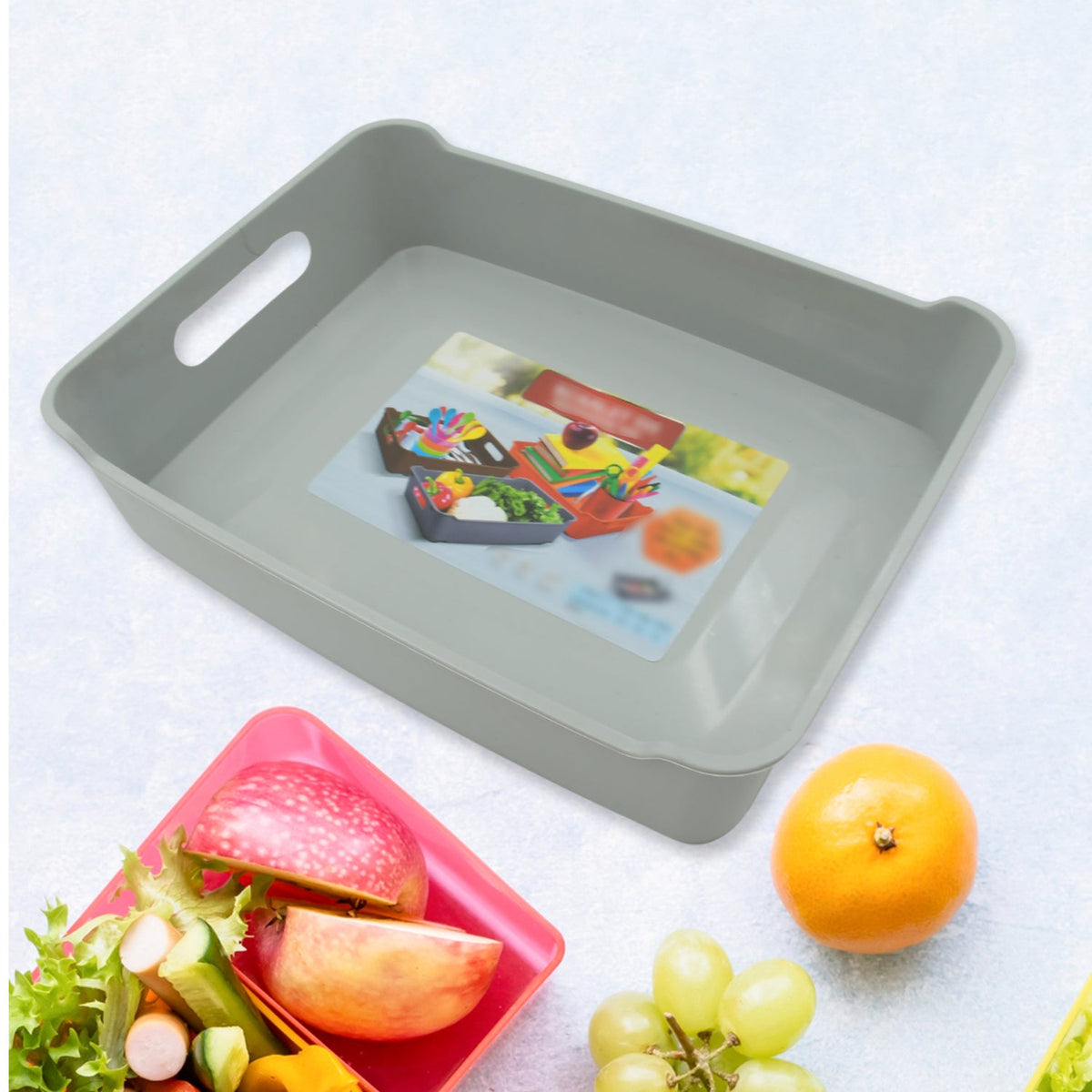 Plastic Storage Tray set of 3 – Multi-Purpose Organizer – close-up