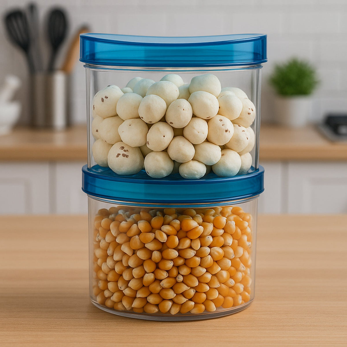 Airtight Kitchen Jar set – Unbreakable Storage (2 Pcs) – close-up