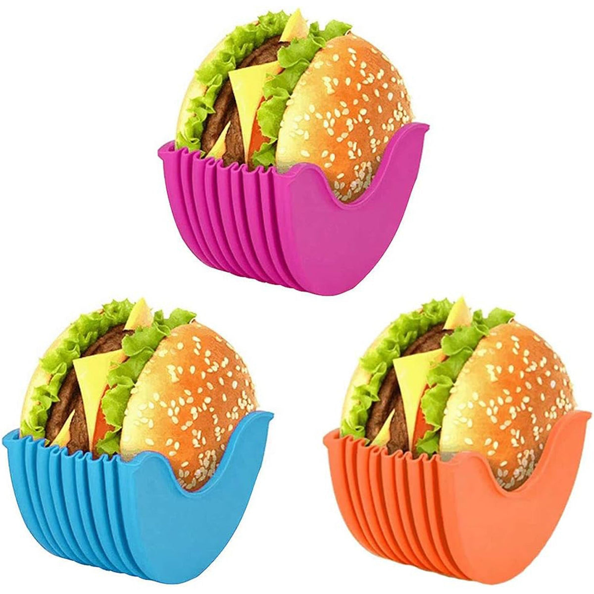 Silicone Burger Holder – Reusable & Mess-Free Snack Grip – alternate view