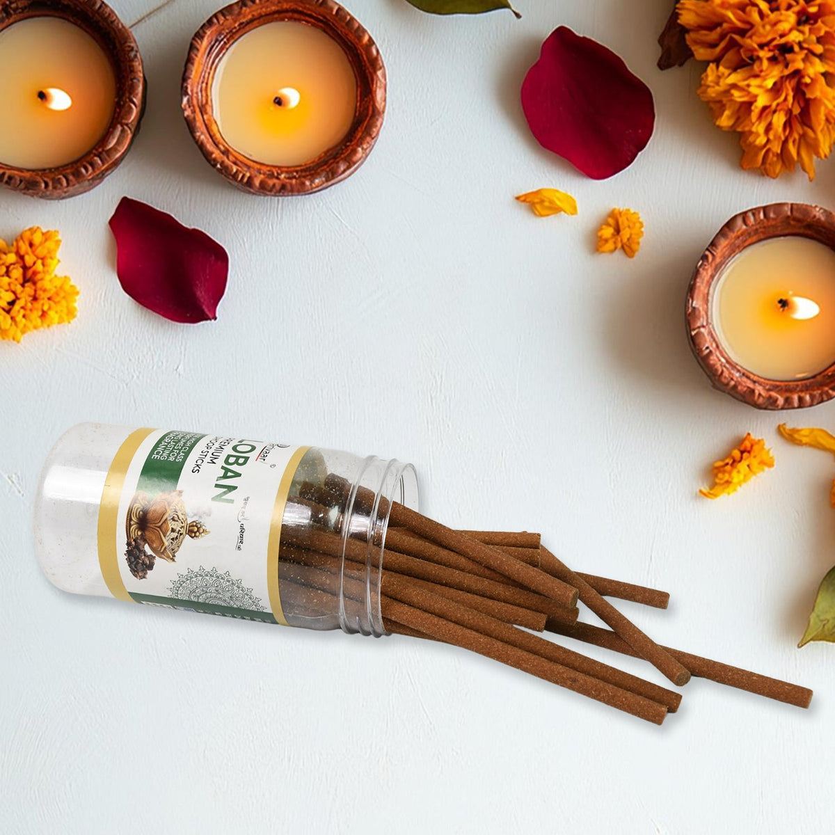 Loban Dhoop Sticks – 100g Traditional Incense for Puja – detail view