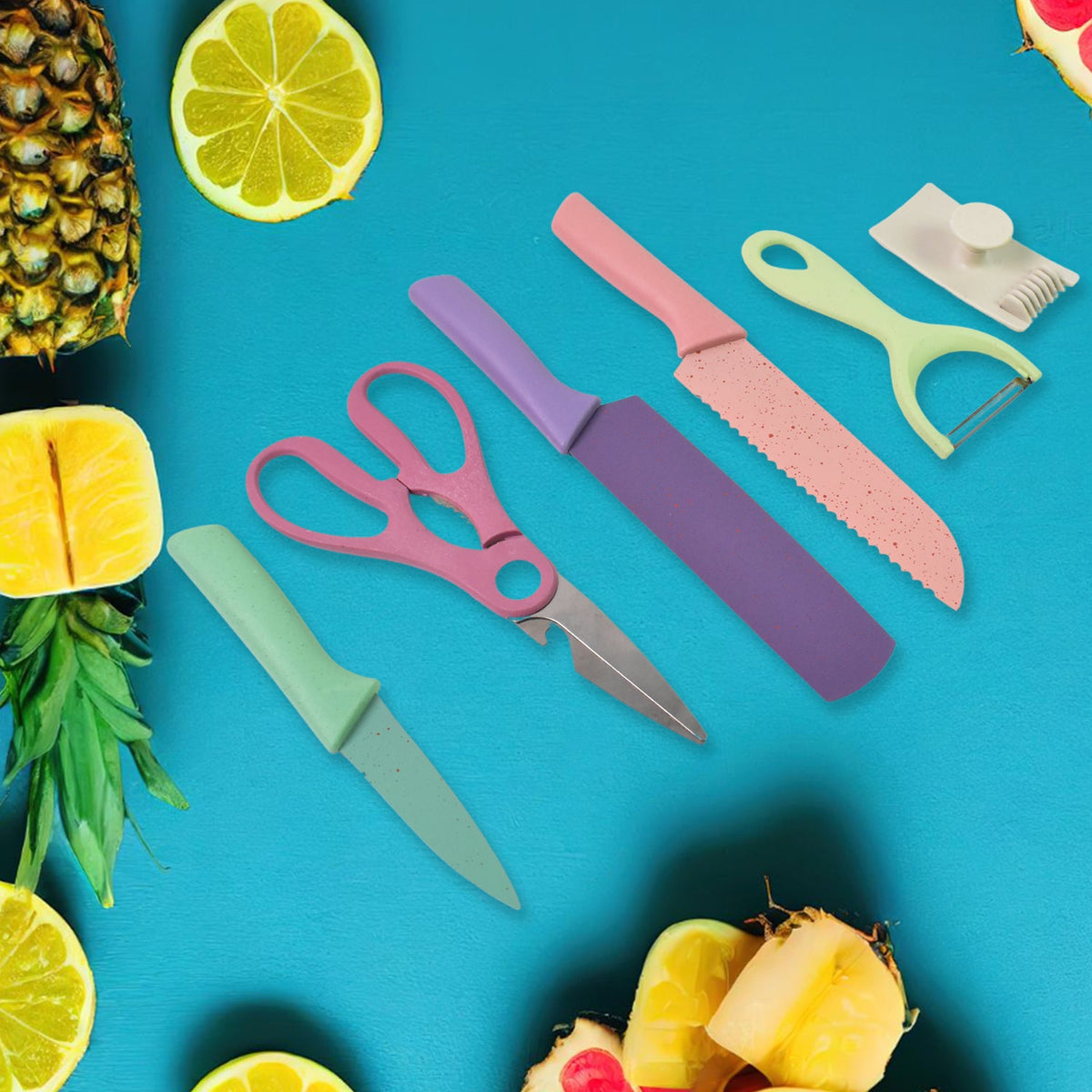 Kitchen Knife set – Professional 6-Piece High Carbon Steel – close-up