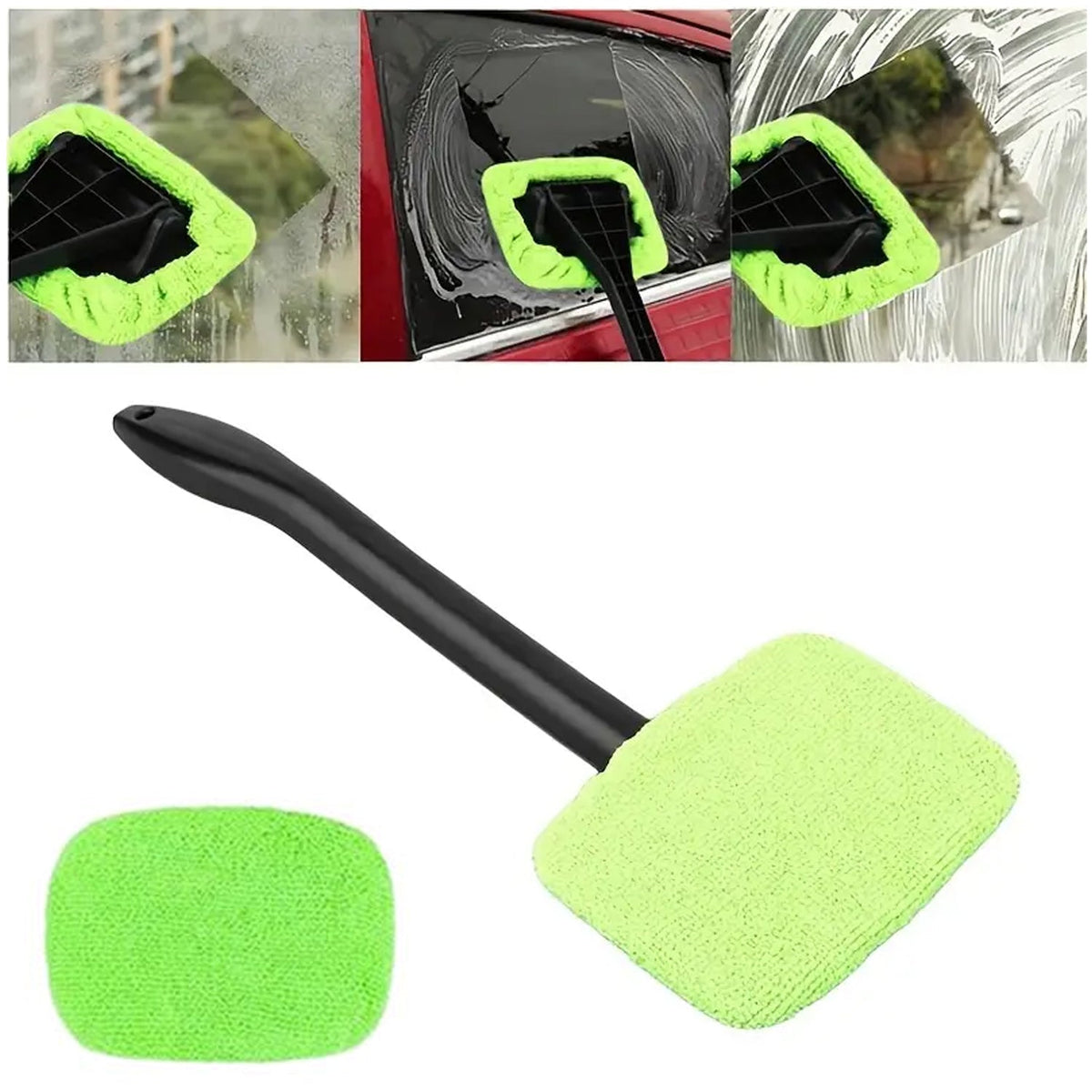 Car Glass Cleaner Wiper with Extra Microfiber Cloth –