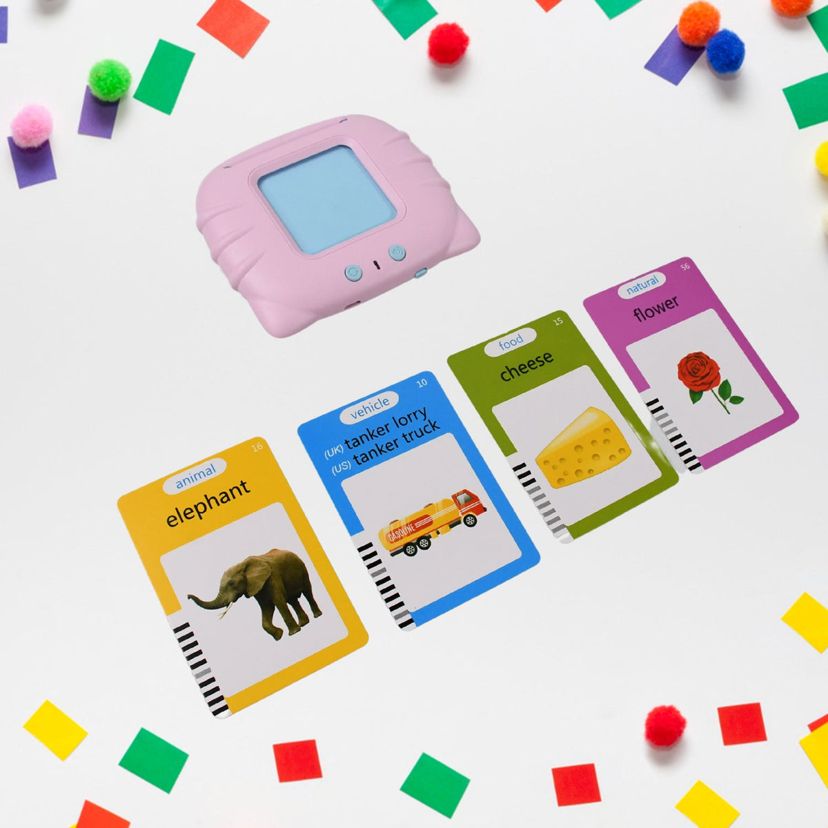 Kids Learning Machine – 224 Words Flash Cards – detail view