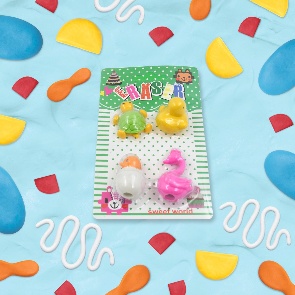 3D Erasers for Kids – Fun & Colorful Novelty set – view 6