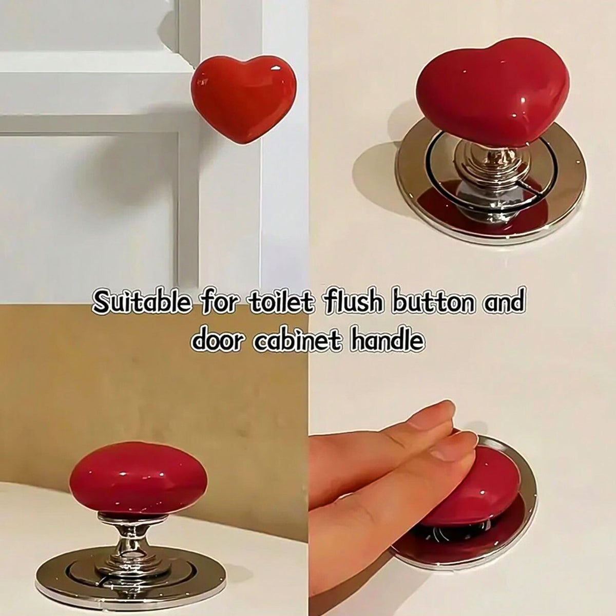 Heart-Shaped Knob – Versatile ABS Handle – detail view