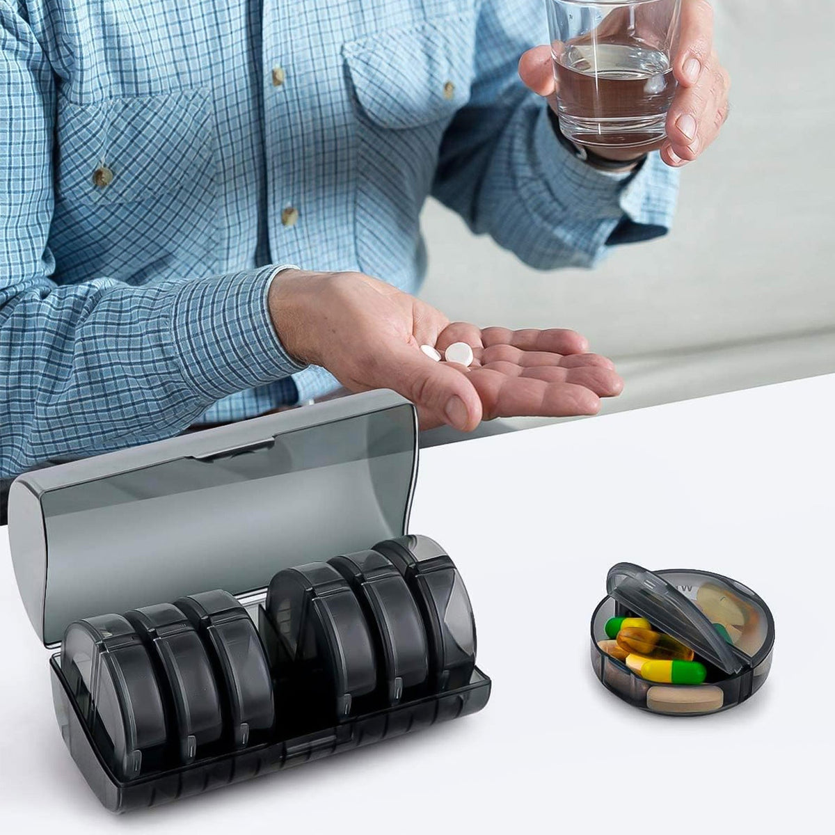 Weekly Pill Organizer – 7 Day AM/PM Medicine Box – view 6