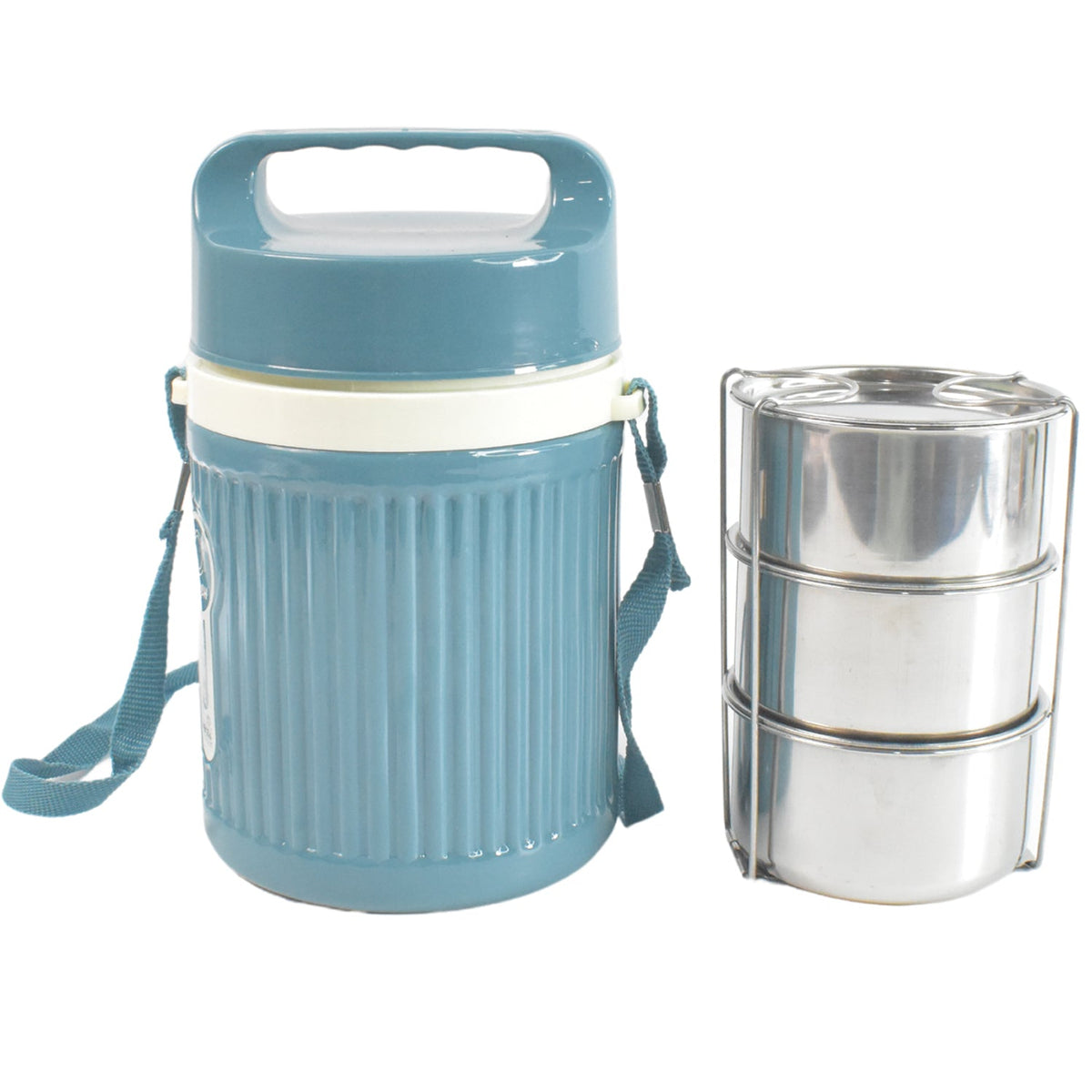 Insulated Stainless Steel Tiffin – 3 Compartment Leakproof – alternate view