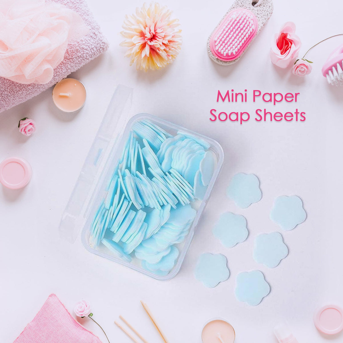 Travel Soap Sheets – 100 Flower-Shaped