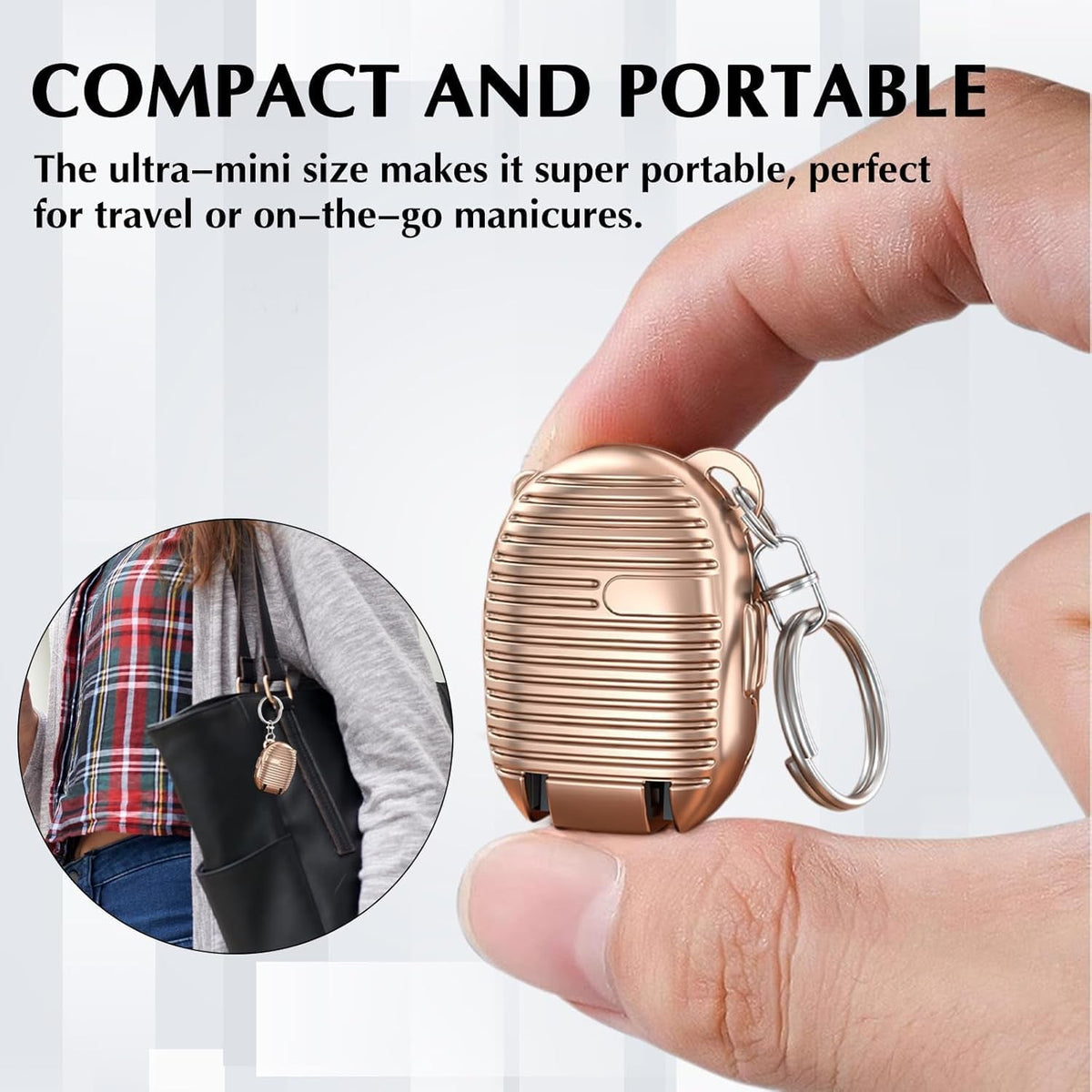 Keychain Nail Clipper – Portable Stainless Steel with File – close-up