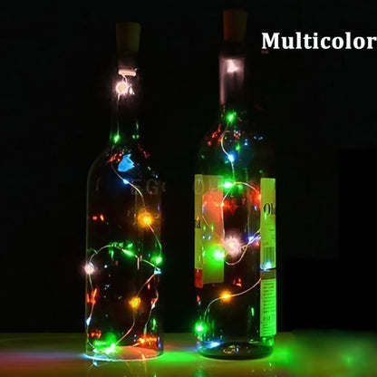 Bottle Cork Lights – Multi-Color LED String Light – detail view
