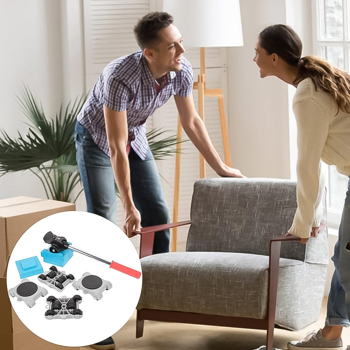 Furniture Lifter Tool set – Heavy Duty Movers Kit – detail view
