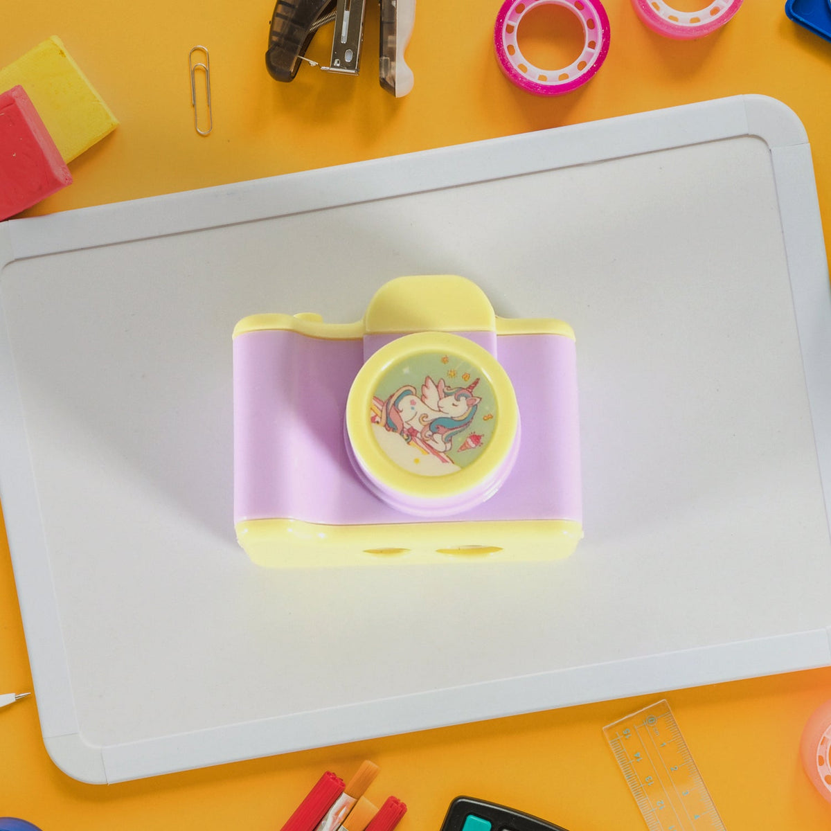 Camera Shaped Pencil Sharpener – Fun & Portable for Kids – close-up