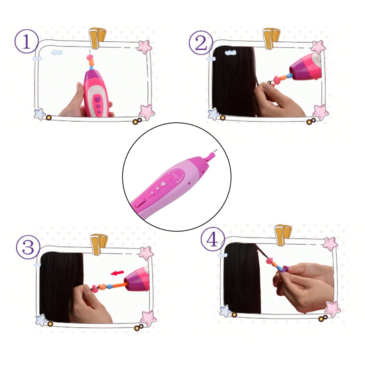 Hair Beader Kit – DIY Styling Tool for Girls – detail view