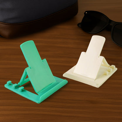 Mobile Phone Stand – Adjustable Foldable Plastic Holder set – detail view