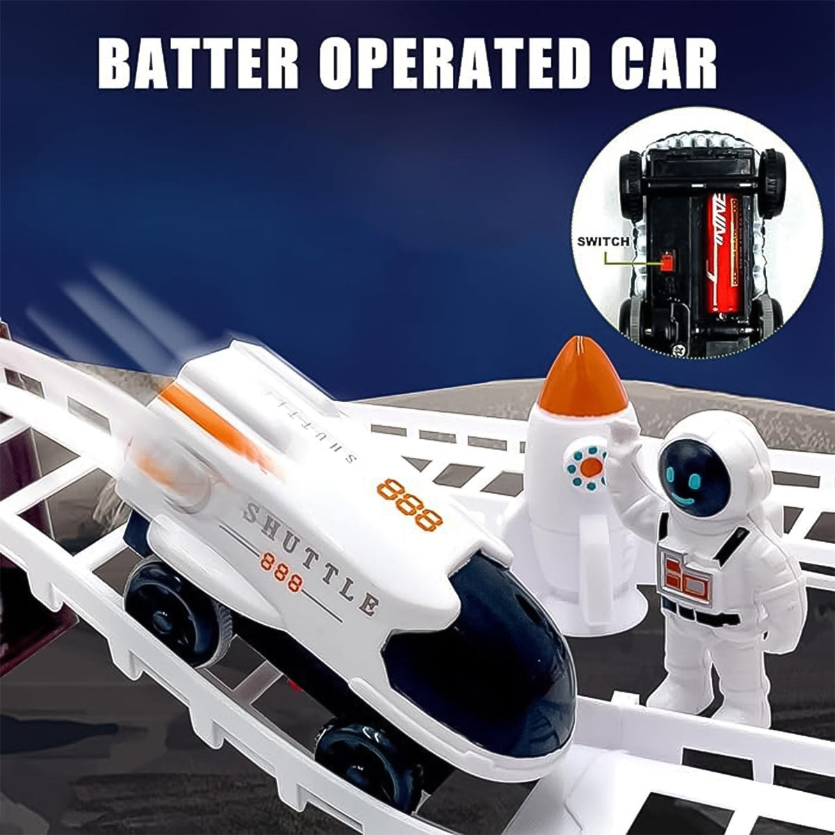 Space Race Track set – Kids Cosmic Adventure Toy – view 6