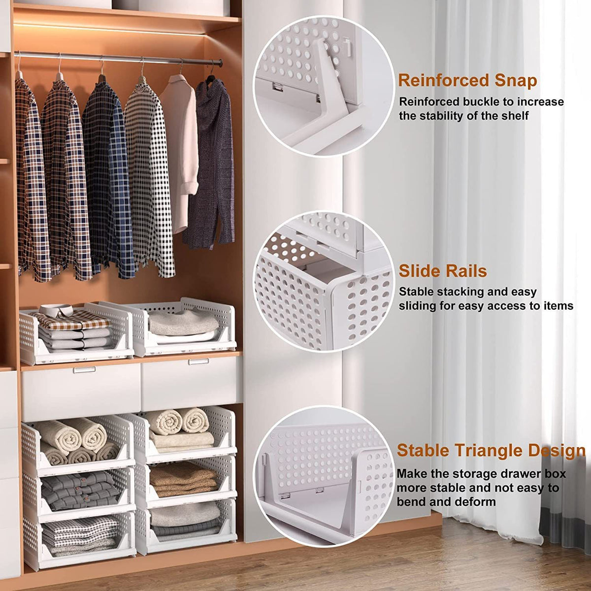 Wardrobe Clothes Organizer – 3-Layer Foldable Storage – view 6