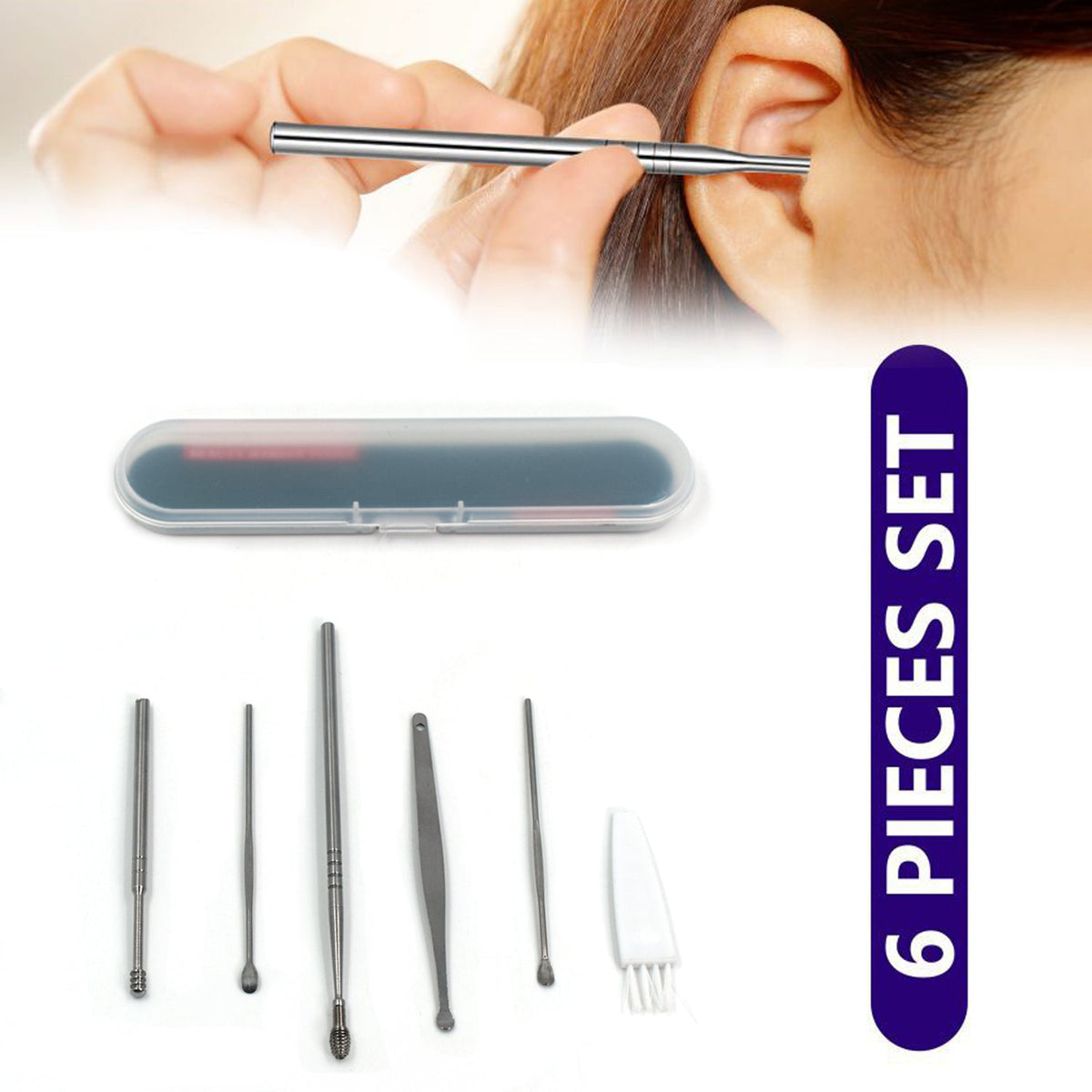 Earwax Removal Kit – 6-Piece Stainless Steel set – view 7