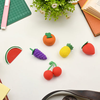 Kids Erasers set – Colorful 3D Designs – close-up