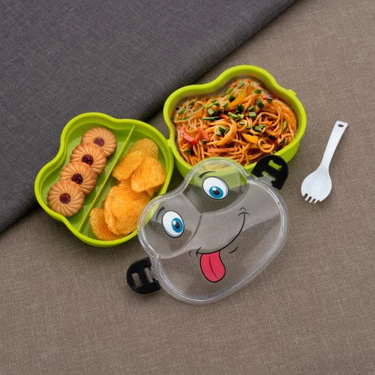 Froggy Lunch Box for Kids – Double Layer, Leakproof Tiffin