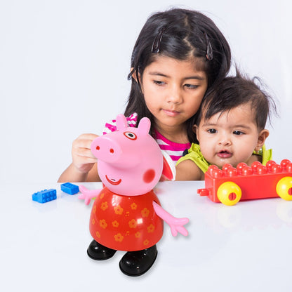 Pig Pretend Play Toy – Movable Soft Rubber Figure – detail view