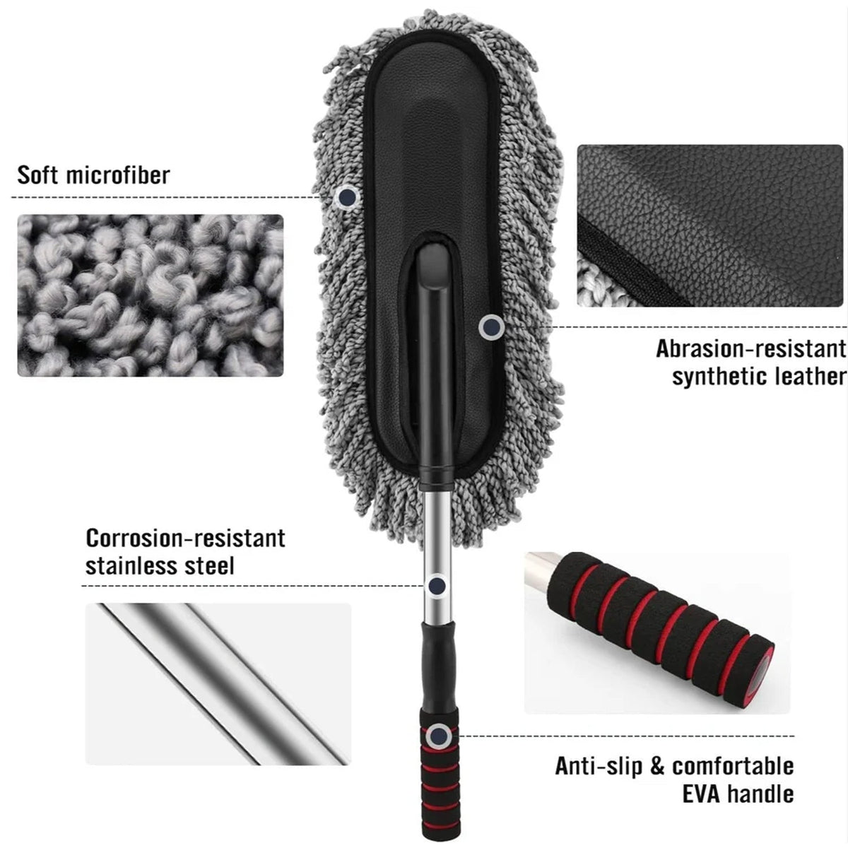Car Duster – Retractable Handle Microfiber – view 6