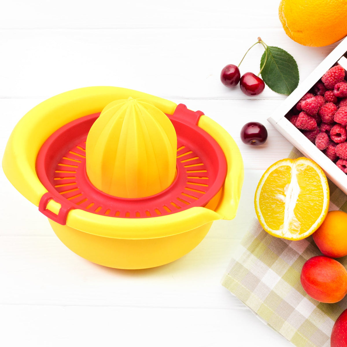 Orange Hand Press Juicer – Durable & Easy Clean