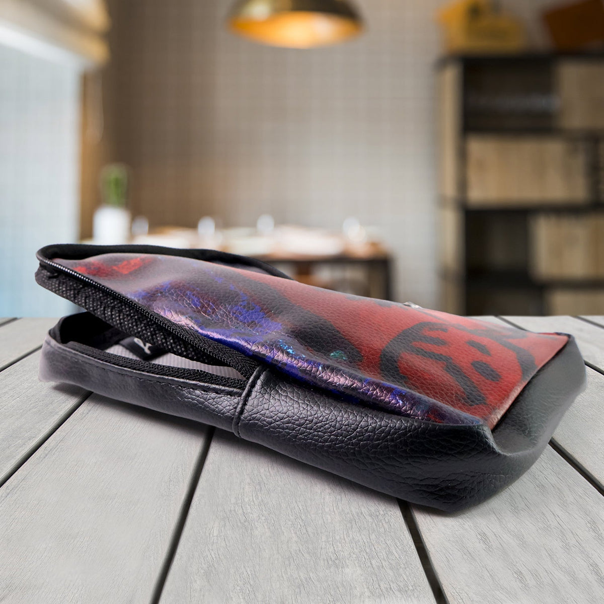 Multipurpose Zipper Pouch – Handcrafted Traditional Art – detail view