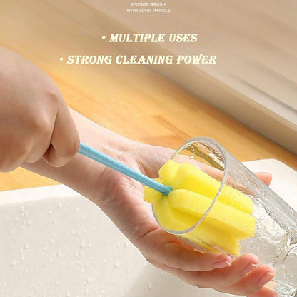 Sponge Cup Washing Brush – 20cm Kitchen Cleaning Tool – close-up