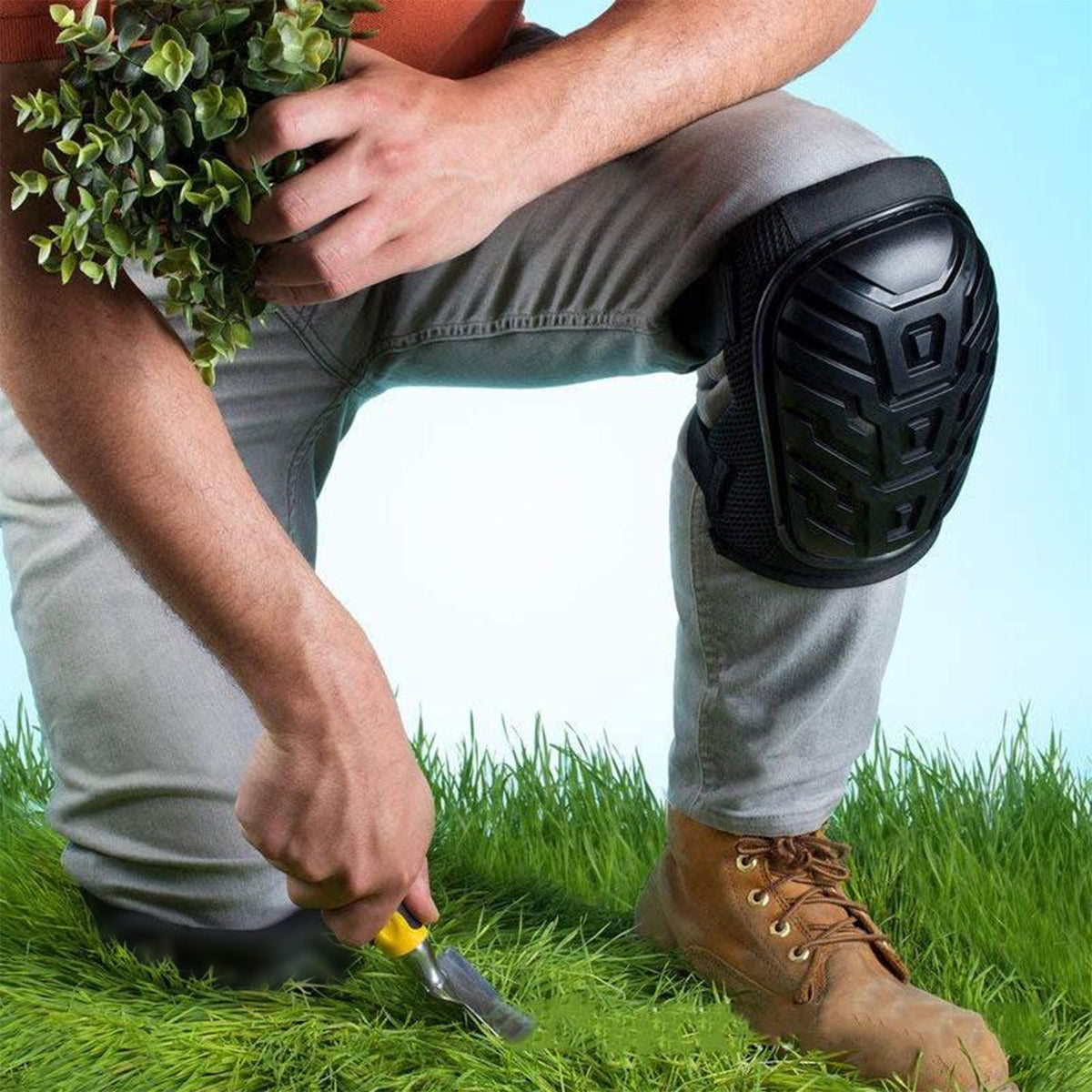 Heavy-Duty Knee Pad – Shock-Resistant Shell – close-up