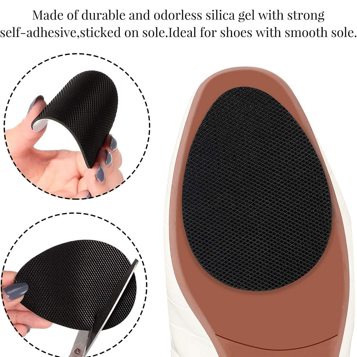 Non-Slip Shoe Pads – Rubber Sole Protectors for Heels – alternate view