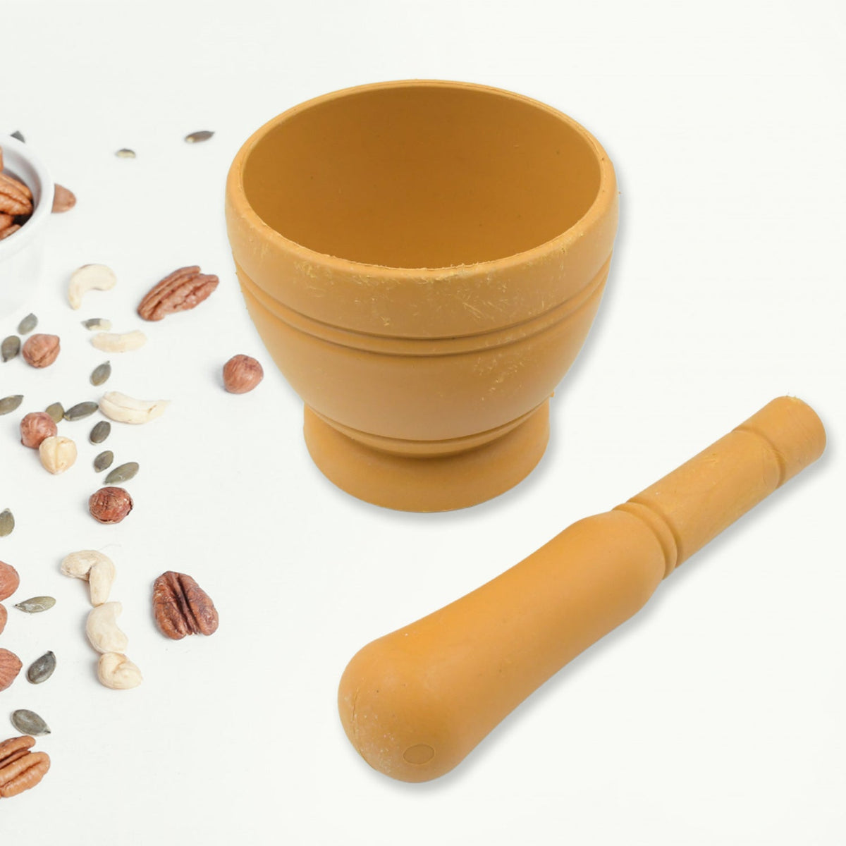 Mortar and Pestle set – Traditional Spice Grinder – close-up