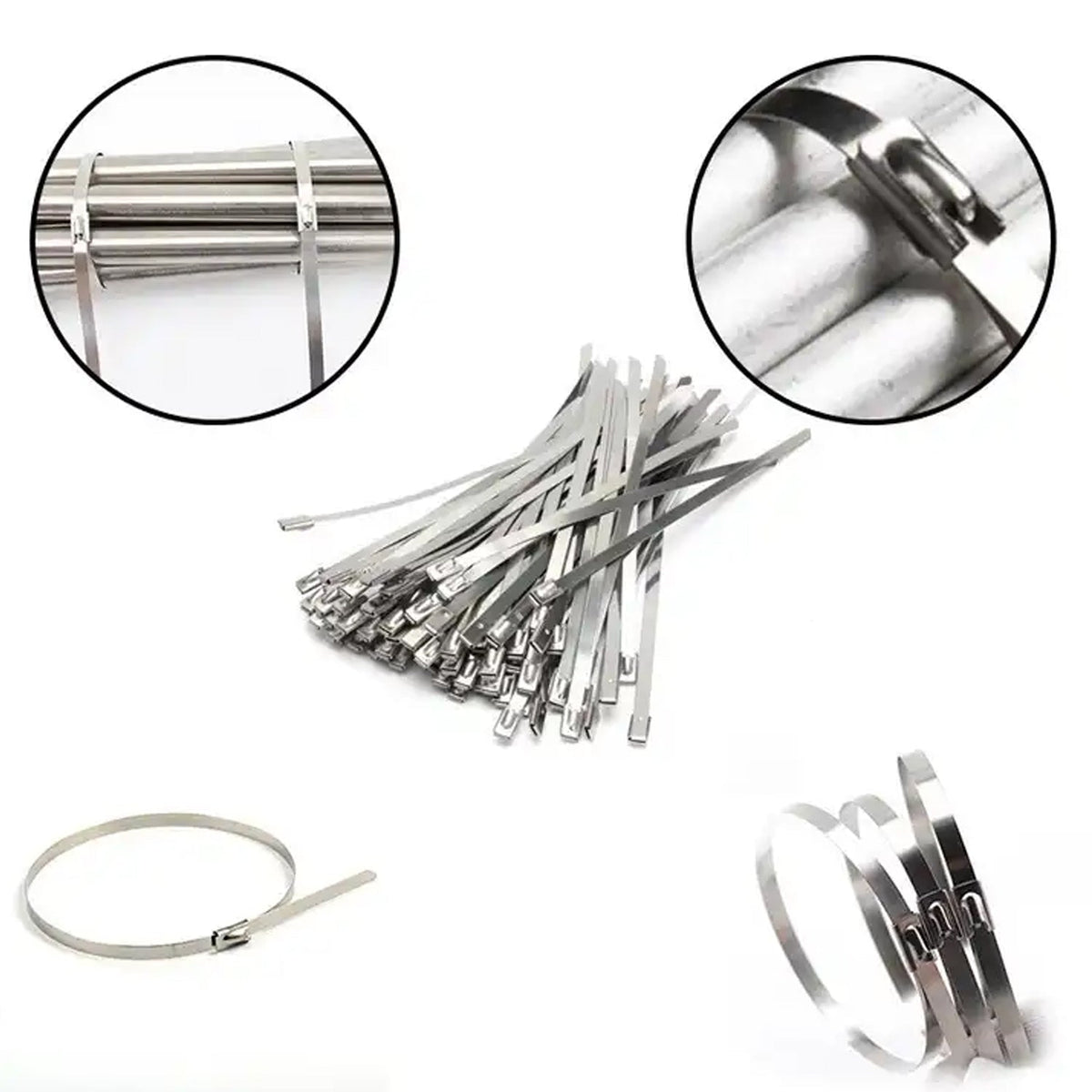 Stainless Steel Cable Ties – 100mm Rustproof 10-Pack – view 6