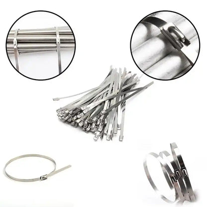 Stainless Steel Cable Ties – 100mm Rustproof 10-Pack – view 6