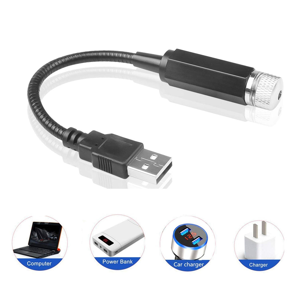 Car Star Projector – USB Roof Galaxy Light – view 7