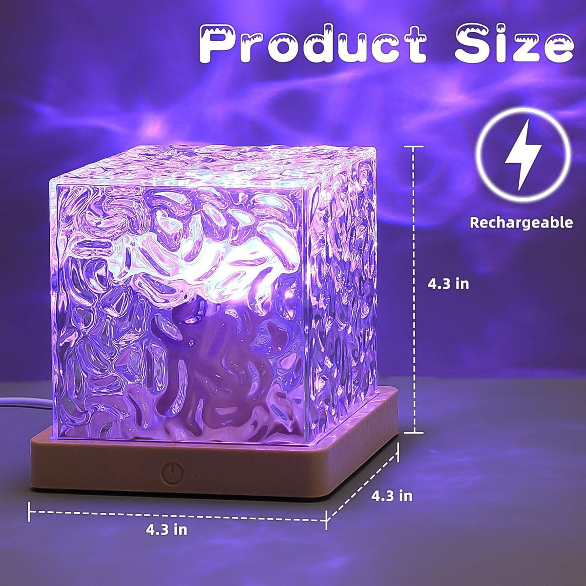 Ocean Wave Projector Lamp with 16 RGB Dynamic Water Ripple – detail view