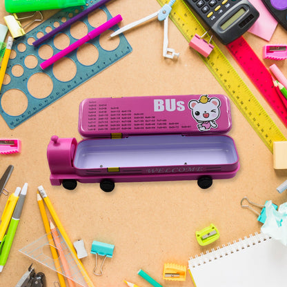 Metal Bus Pencil Case – Double Decker with Sharpener – view 6