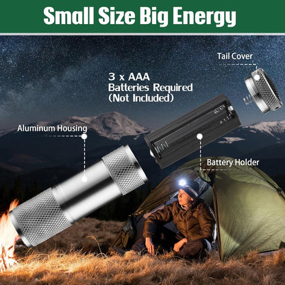 Pocket Torch – 9 LED Mini Flashlight for Emergency & Camping – close-up