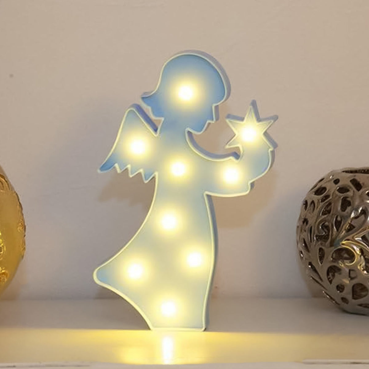 LED Angel Night Light – Battery Operated Room Decor – view 6