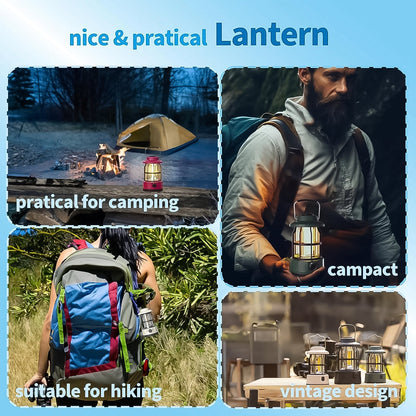 Rechargeable LED Camping Lantern – Retro Dimmable Light – detail view