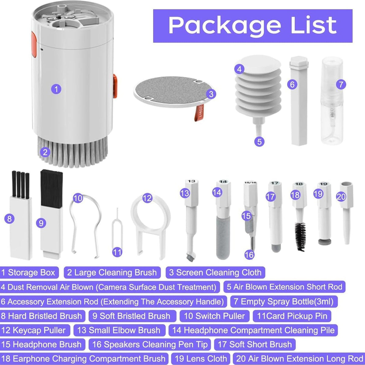Electronics Cleaning Kit – 20-in-1 Multi-Device Tool – view 6