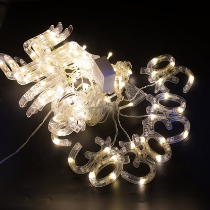 Swastik Om LED String Lights – 12 Props for Diwali Decor – alternate view