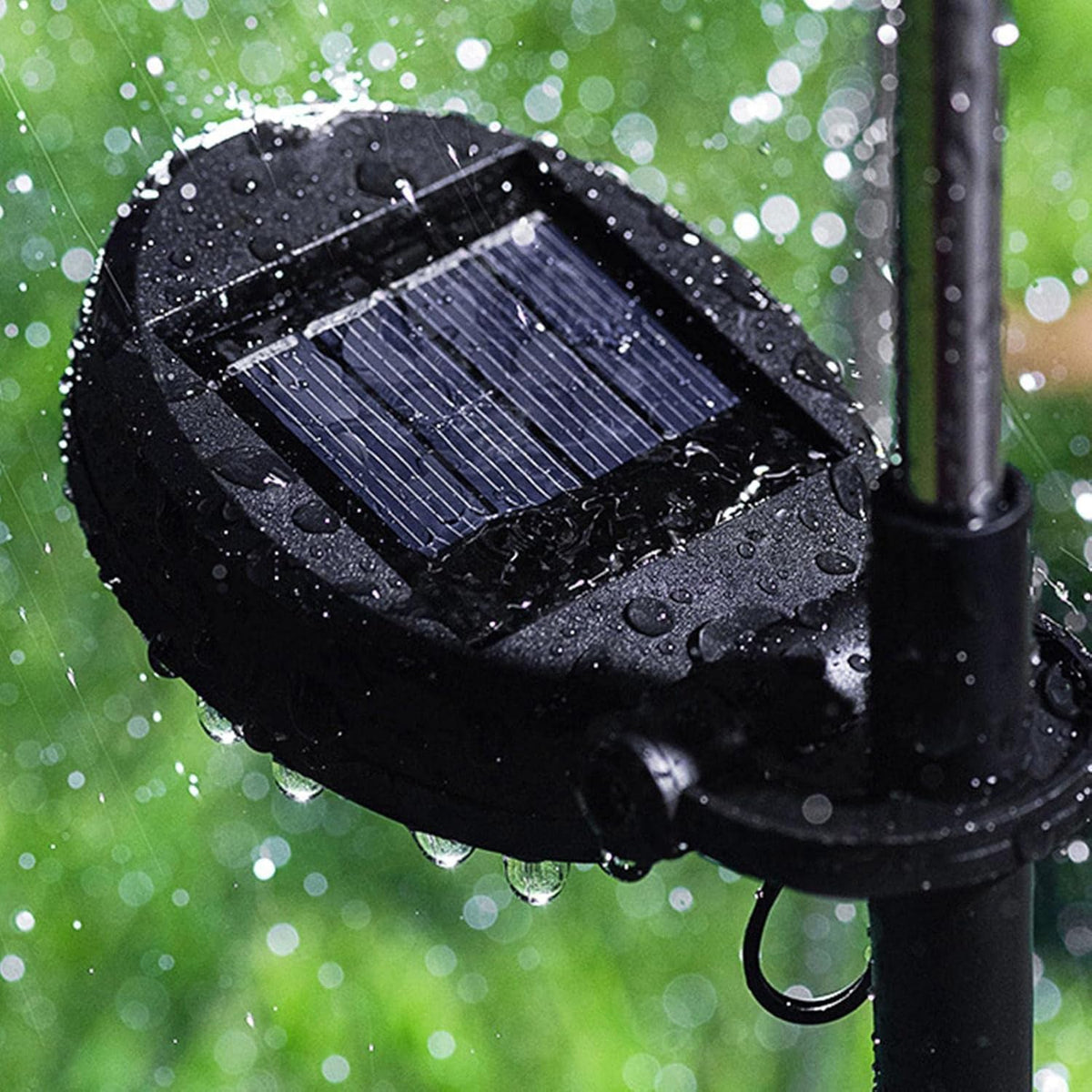 Solar Powered Dandelion Garden Lights – 2 pc Multicolor LEDs – close-up